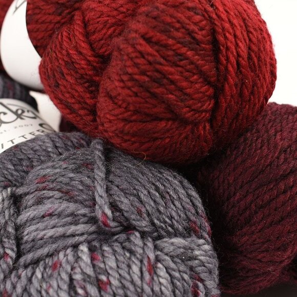 Plucky Knitter Bulky Yarn 3 Skein Set SW Merino Colorway Lumberjack - Picture 2 of 3